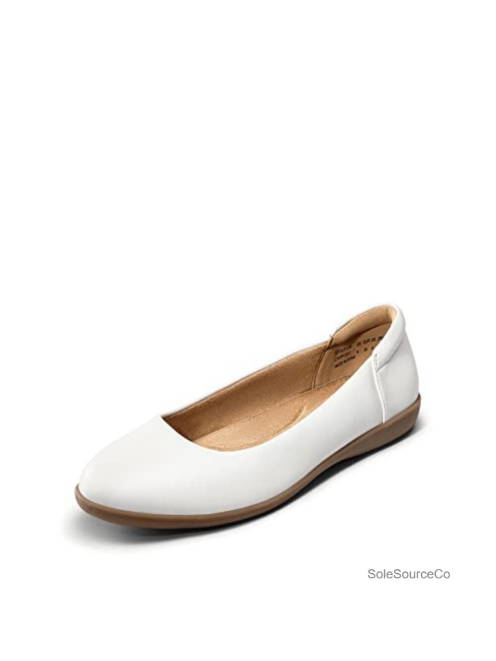Women's Comfortable Ballet Flats PU Upper Round Toe Dressy Work Shoes